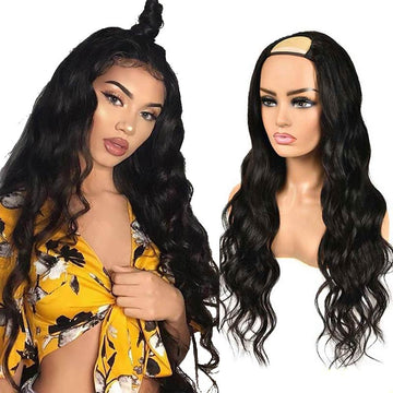 Ali Annabelle U Part Wig Glueless Human Hair Wigs Brazilian Body Wave 150 Density